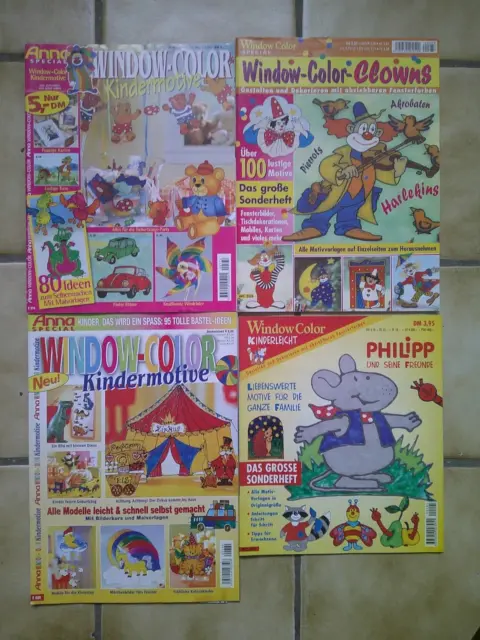 4 Window Color Zeitschriften Malvorlagen Kindermotive Clowns