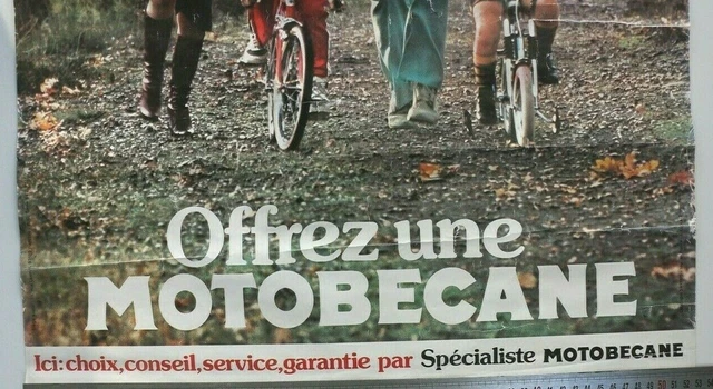 Affiche Ancienne Vélo - Motobécane, Motoconfort, Solex, MBK - Années 70 - 53x80cm