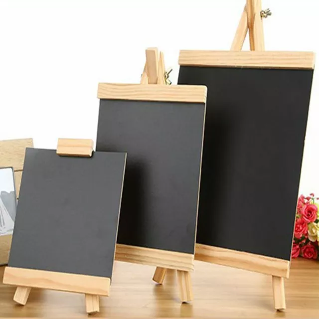 Desktop Message Blackboard Pine Wood-Easel Chalkboard Kids Wood Memo Black Board