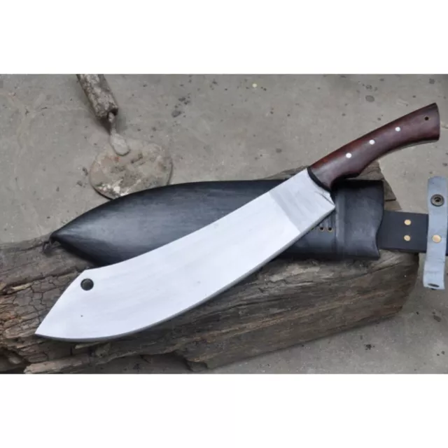 Custom Handmade Carbon Steel Blade Cleaver Machete Knife | Huntjng Knife Camping