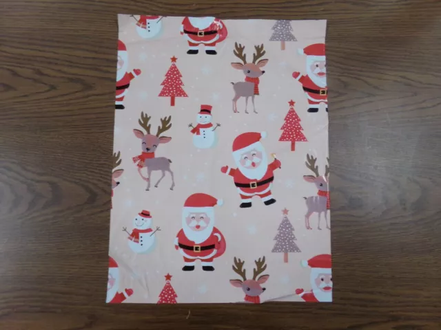 10-100 Santa 14x17 Poly Mailers Christmas Tree Snowman Shipping Reindeer Bags