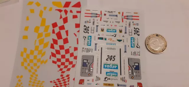 décalcomanie  decals Mitsubishi Strakar Argos Dakar 2001 ou 2002     1/43