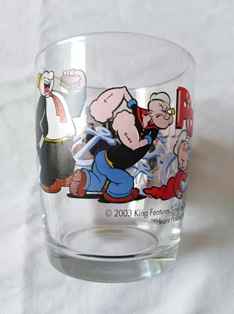 Bicchiere Collezione Nutella Ferrero Serie POPEYE BRACCIO DI FERRO (2003)