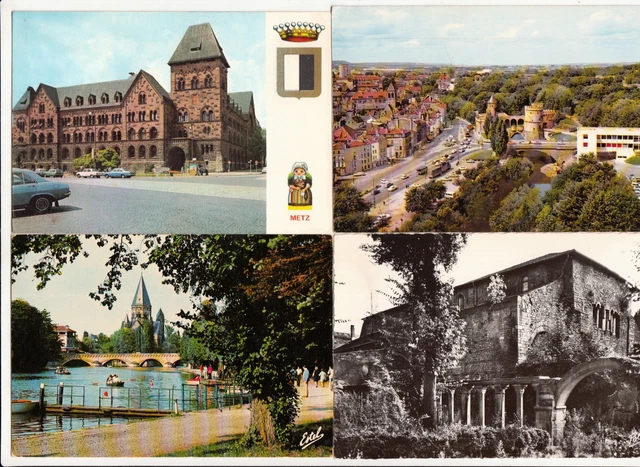 Lot 4 cartes postales MOSELLE METZ 5