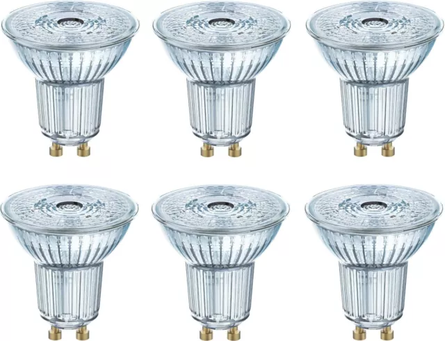 6 x Bellalux GU10 LED Spot Reflektor Lampe 4,3W= 50W kaltweiß Leuchtmittel 4000K