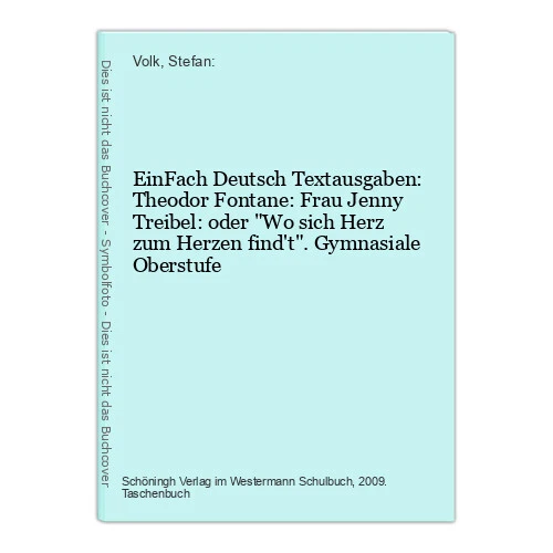 EinFach Deutsch Textausgaben: Theodor Fontane: Frau Jenny Treibel: oder 782692-2