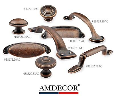 Amdecor Vintage Antique Copper Kitchen Cabinet Pull Handle knob designerHardware