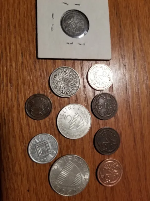10 Old Coins From Austria , Higher Grade,  Some silver