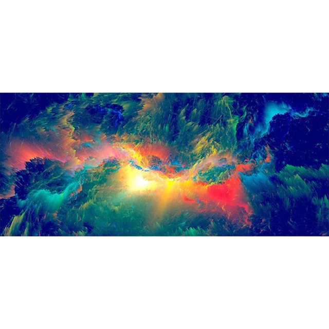 Colorful Cloud Oil Paint By Numbers Kits Canvas DIY Hand Painted Wall Picture