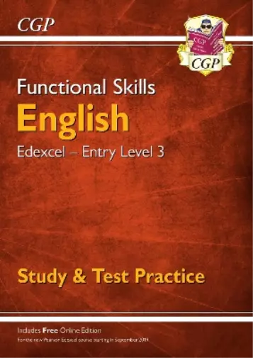 CGP Books Functional Skills English: Edexcel Entry Level 3 - Study & Tes (Poche)