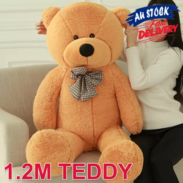 1.2M Animal Plush Teddy Doll Stuffed Bear Gift Giant Christmas Cuddly Brown ACB#