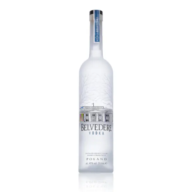 Belvedere Vodka mit LED Lichtsticker 3l