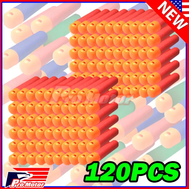 Lot 120x Red Refill Foam Bullet XL Darts For Air warriors Max mega blaster Gun