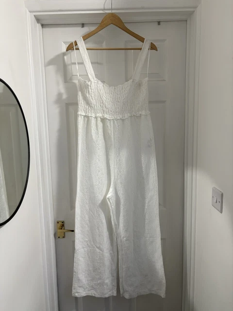 zara white embroidered jumpsuit dress Kids Zara - Combined Short Playsuit With Crochet Embroidery - Ecru - 1 Years (86 Cm)