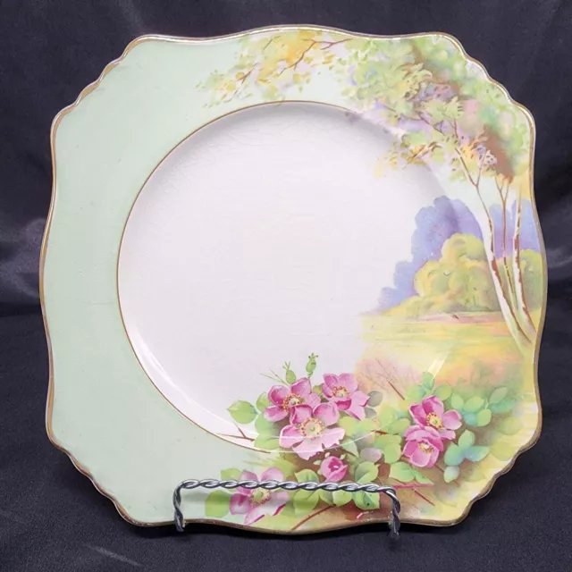 Royal Winton Grimwades yellow nature scenery Vintage Antique Plate