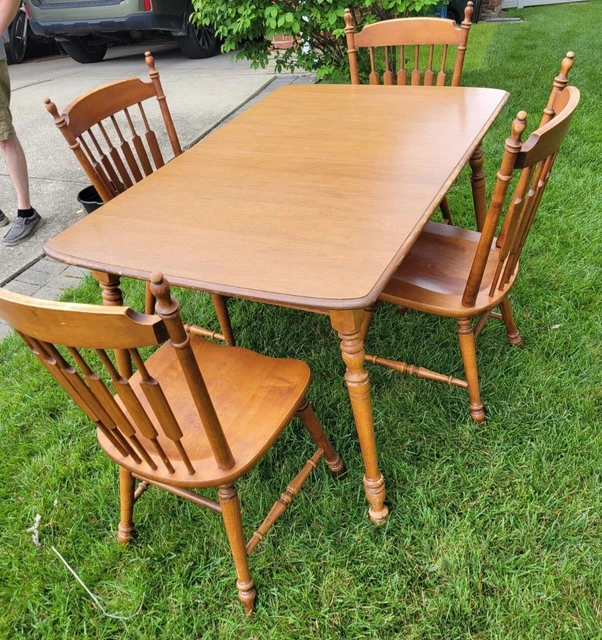 TELL CITY ANDOVER Rock Maple Dining Set 300.00 PicClick