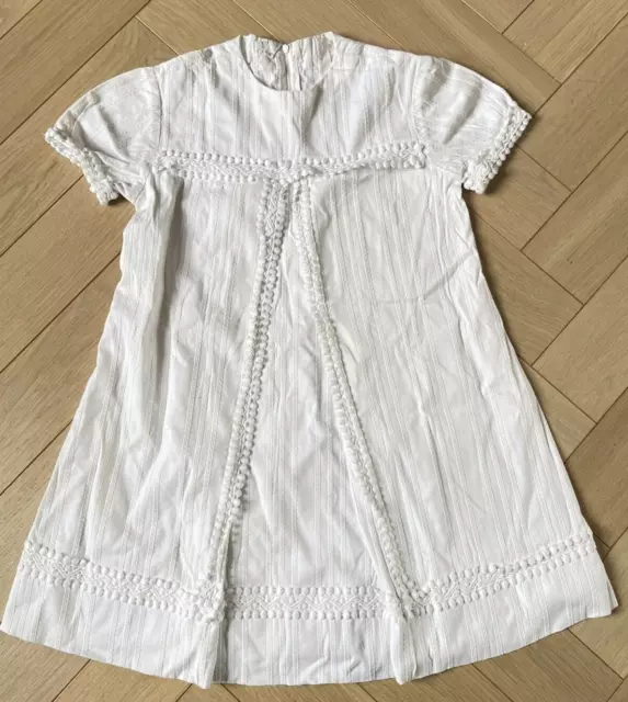 Charmante robe de baptème ancienne pour bébé - broderie Anglaise blanche