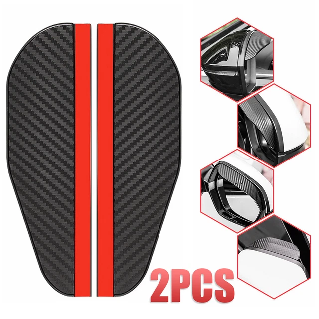 2PACK Car Carbon Fiber Rear View Side Mirror Rain Board Eyebrow Guard Sun Visor
