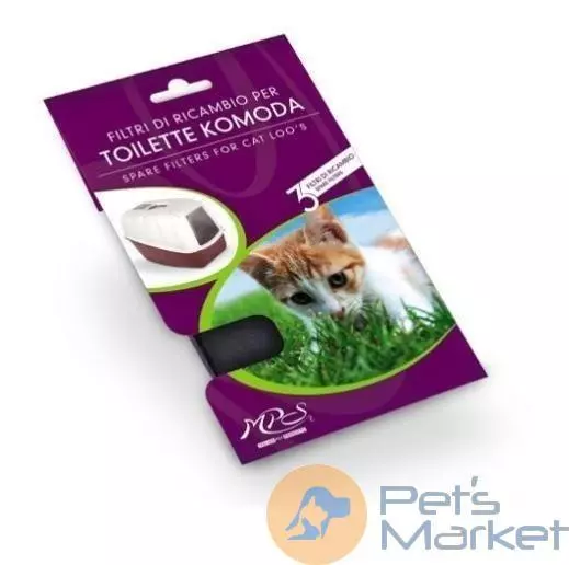 Pets FILTRI RICAMBI CARBONE LETTIERA KOMODA TOILETTE CONF. 3PZ