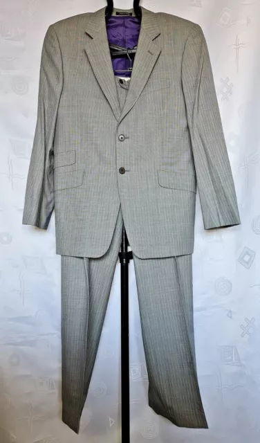 Traje Italia Auténtico Paul Smith Londres Pantalones Blazer Gris-Us30/Eu40