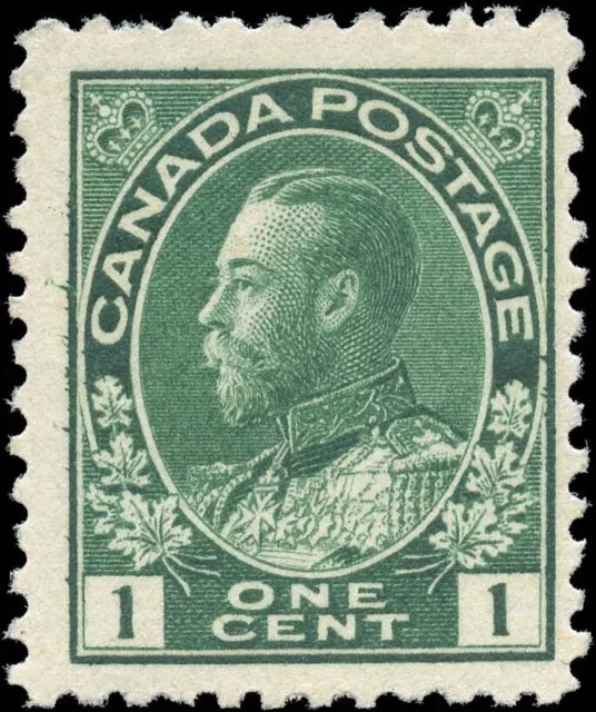 Canada Mint NH F+ 1c Scott #104 1911 King George V Admiral Issue Stamp
