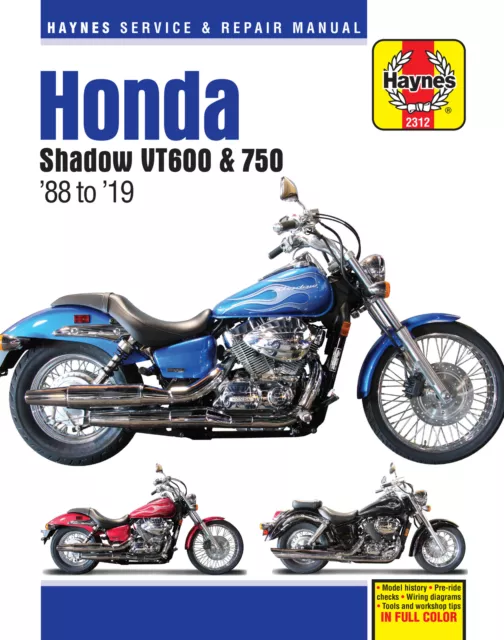 Honda Shadow VT600 & 750 (88 - 19) Haynes Repair Manual (Paperback)