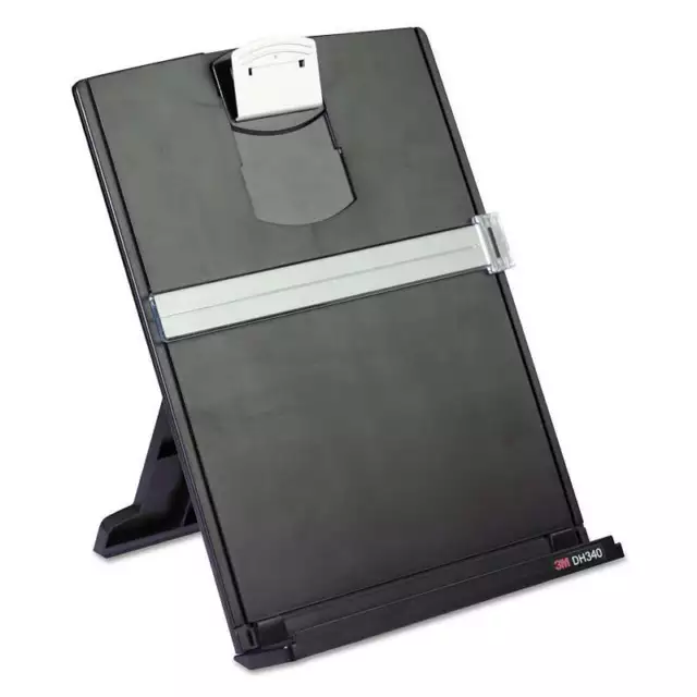 3M Fold-Flat Freestanding Desktop Copyholder, Plastic, 150 Sheet Capacity, Black