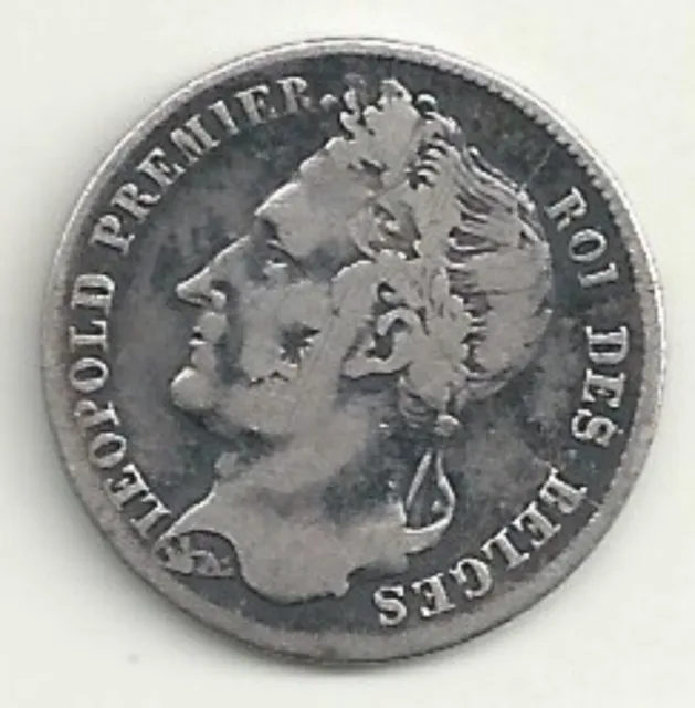 BELGIQUE - 1/2 Franc - 1835 - Argent - TB/TTB