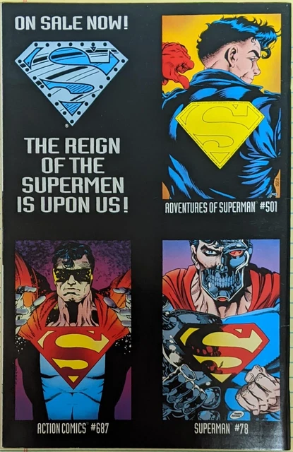 Superman: The Man of Steel #22 [Die-Cut Cover] 1993, DC Reign Supermen C4 2