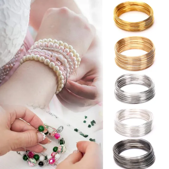 100 circles 0.6mm Steel Memory Wire For Beading Bangle Bracelet Jewelry Mak C  u