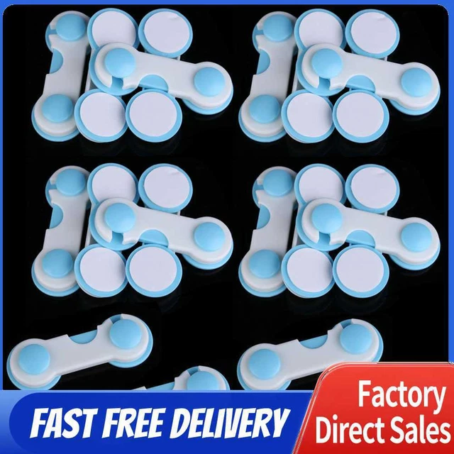 20pcs Set Door Drawers Wardrobe Todder Kids Baby Safety Plastic Lock Blue
