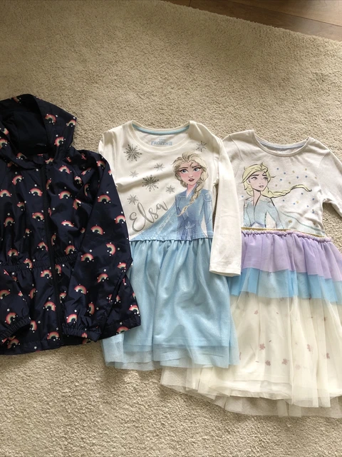 Girls Frozen Dresses Tu & Matalan And Gap Raincoat Size 7 Years
