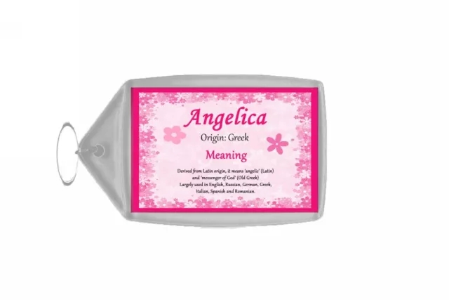 Angelica Personalised Name Meaning Keyring