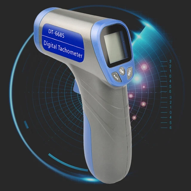 Tachymètre Numérique Portable - Mesure La Vitesse De Rotation De 2.5 à 99999 Tr/min, Par Infrarouge, Neuf