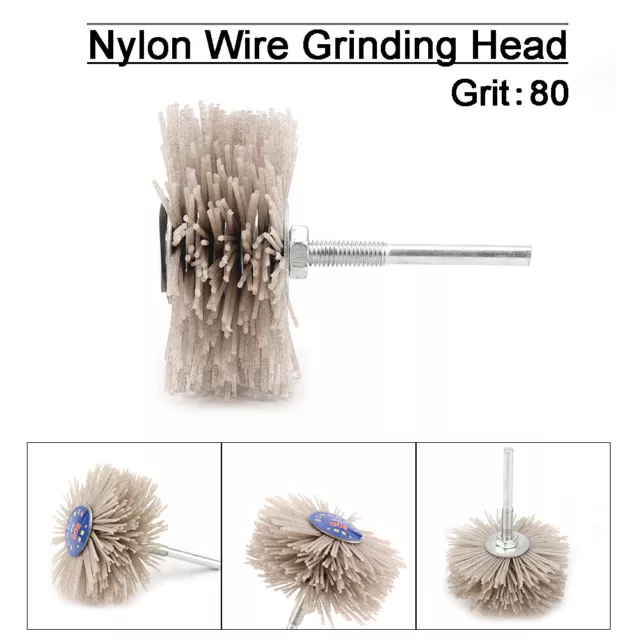 80mm Abrasive Nylon Wire Wheel Cup Brush Grinding Rotary Tool For Wood Polishing 3