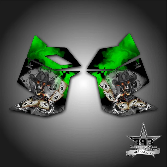 Ski Doo Rev Xp Snowmobile Sled Graphics Decal Sticker Side Panel Outlaw Green