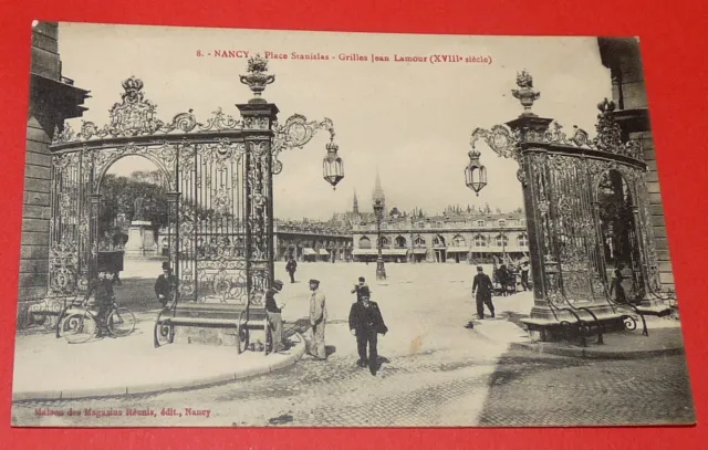 Cpa Postcard 1910-1920 Nancy Place Stanislas Grilles Jean Lamour 54