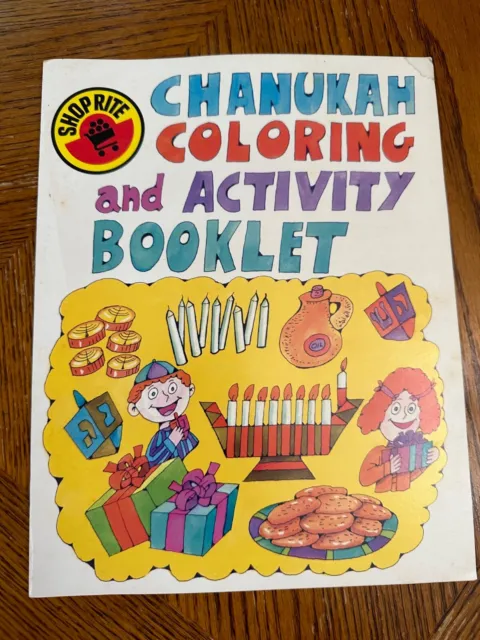 Shop Rite Chanukah Coloring & Activity Booklet Unused Grocery Store Ad VTG 1999