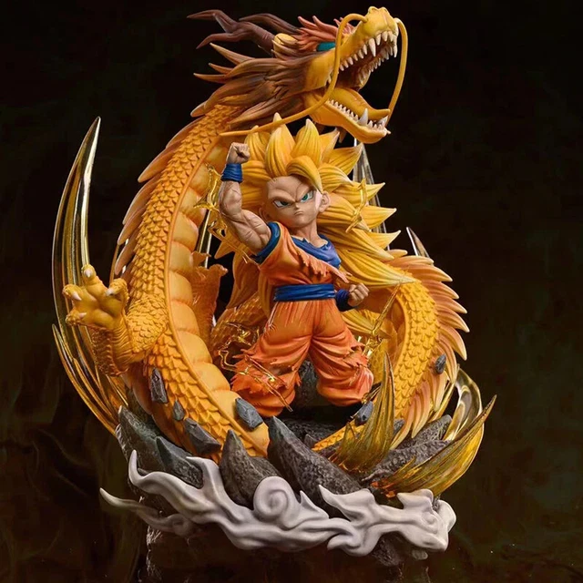 Figurine Dragon Ball Z Son Goku Super Saiyan 3 Shenron 15 m Manga Animé