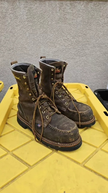 MENS THOROGOOD STEEL Toe Work Boots 804-3898 Size 8 EE $29.00 - PicClick