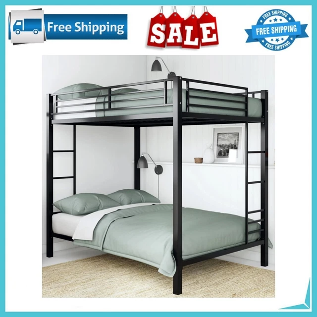 DHP Sidney Full over Full Metal Bunk Bed, Black FREE SHIPPING