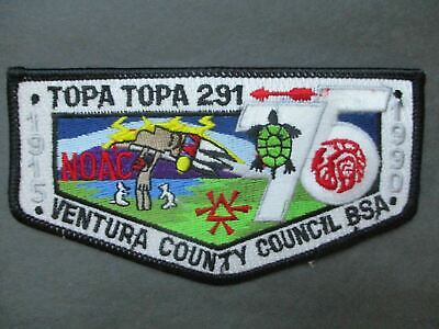 OA Lodge 291 Topa-Topa 1915 1990 black border flap