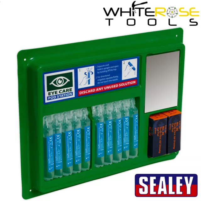 Sealey Eye/Wound Wash Station Sterile Saline First Aid Emergency Cleaning