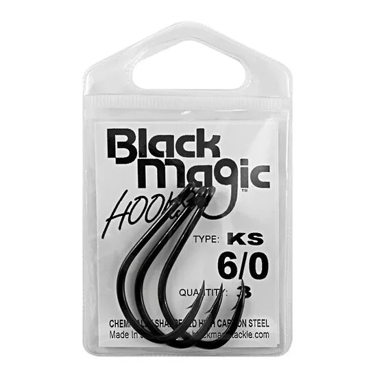 Black Magic KS Extra Strong Hooks Small Pack 6/0 Qty 3