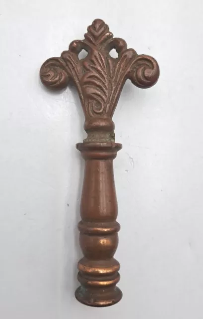 Antique / Vintage Heavy Brass  Lamp Finial Light Part Hardware