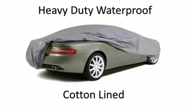 Waterproof Car Cover 2 Layer Heavy Duty Cotton Lined UV Protection - Size Small