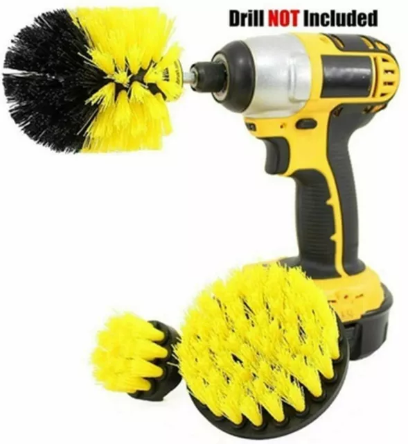 Heavy Duty Scrub Brush Car Carpet Mat 4" Round Brush with Power Drill Attachment