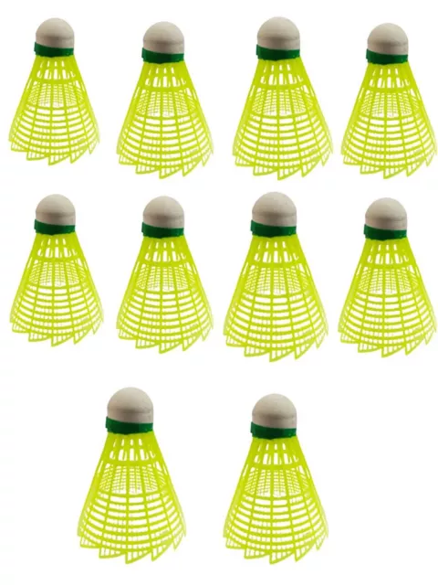 Badminton Volano Plastica Bianco Colore Confezione Di 10