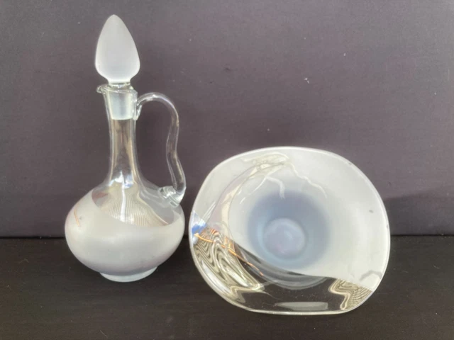 Lot De 2 Vases En Verre Peint Orientaliste Signé Laiguelet - Occasion