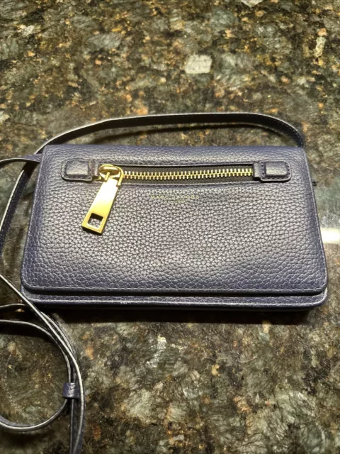 MARC By Marc Jacobs Gotham Leather Small Shoulder Crossbody Bag Blue